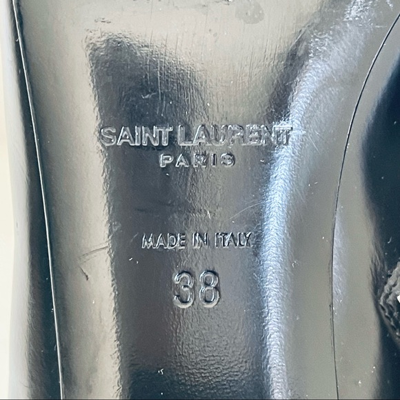 Saint Laurent Stud-Heel Leather Ankle Boot In Black Size 38 - Picture 12 of 16